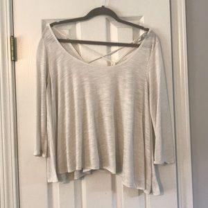 White long sleeve top
